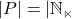 |P|=|\mathbb{N_{n}}