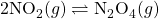 2\ce{NO2}(g) \rightleftharpoons \ce{N2O4}(g)