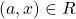 (a,x)\in R