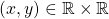 (x,y)\in \mathbb{R} \times \mathbb{R}