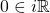 0\in i\mathbb{R}