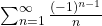 \sum_{n=1}^{\infty}\frac{(-1)^{n-1}}{n}