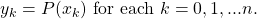 \[y_k=P(x_k)\,\,\text{for each}\,\,k=0,1,...n.\]