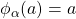 \phi_\alpha(a)=a