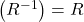 \left( R^{-1} \right) = R