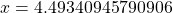 x=4.49340945790906