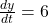 \frac{dy}{dt}=6