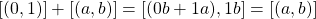 \begin{equation*} [(0,1)]+[(a,b)]=[(0b+1a), 1b]=[(a,b)] \end{equation*}