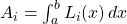 A_i = \int_a^b L_i(x) \,dx