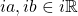 ia, ib\in i\mathbb{R}