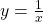 y=\frac{1}{x}