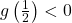 g\left( \frac{1}{2}\right)<0