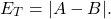 \begin{equation*} E_{T}=|A-B|. \end{equation*}