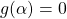 g(\alpha)=0