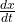 \frac{dx}{dt}