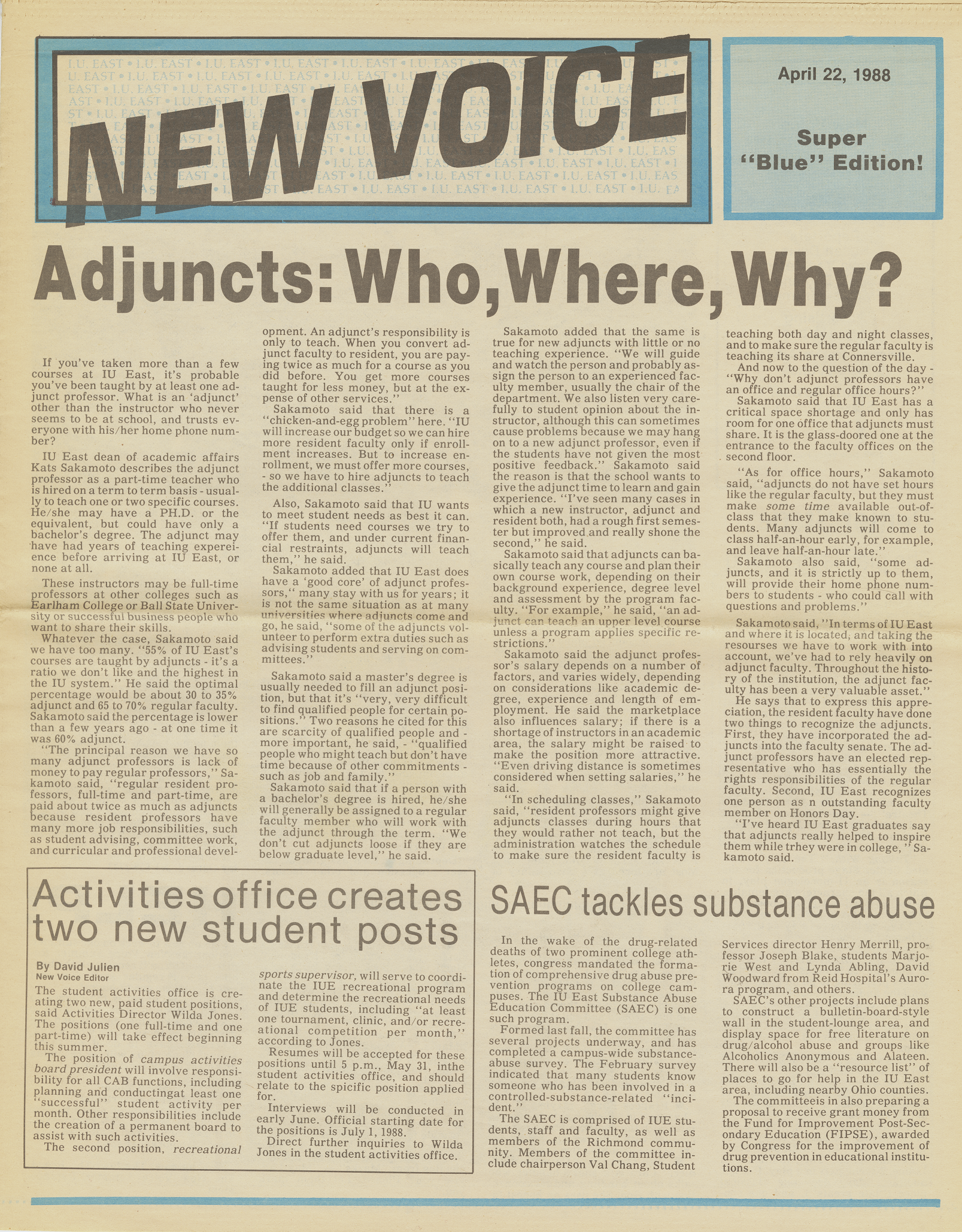 Article about Adjunct faculty.