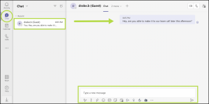 The chat feature allows for member communication