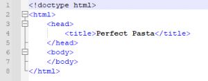 Image of HTML coded doctype