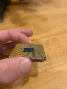 CPU showing pins