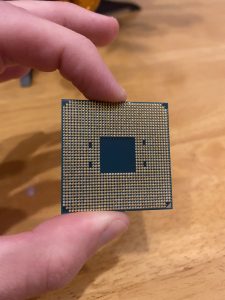 Bottom of a CPU