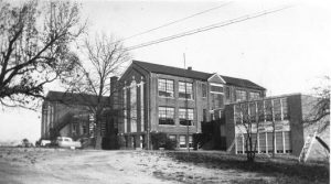 black and white photo of clara carpenter elementary school