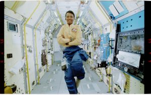 Mae Jemison in space.