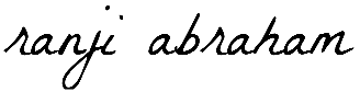 Ranji Abraham signature