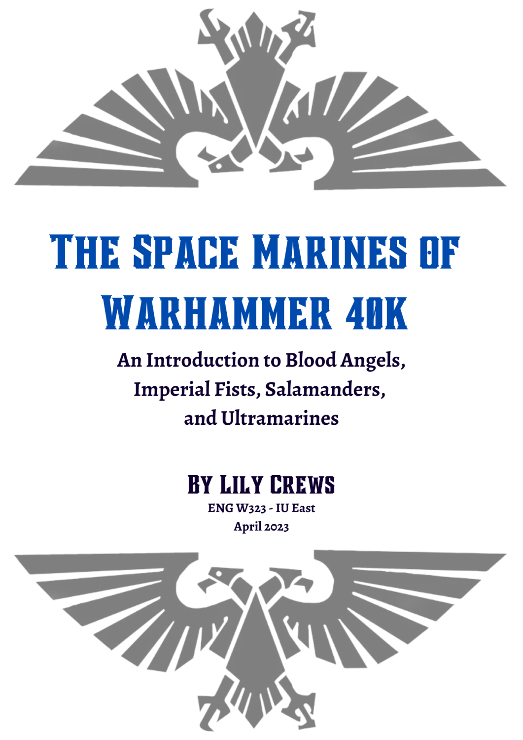 Cover image for The Space Marines of Warhammer 40k: An Introduction to Blood Angels, Imperial Fists, Salamanders, and Ultramarines