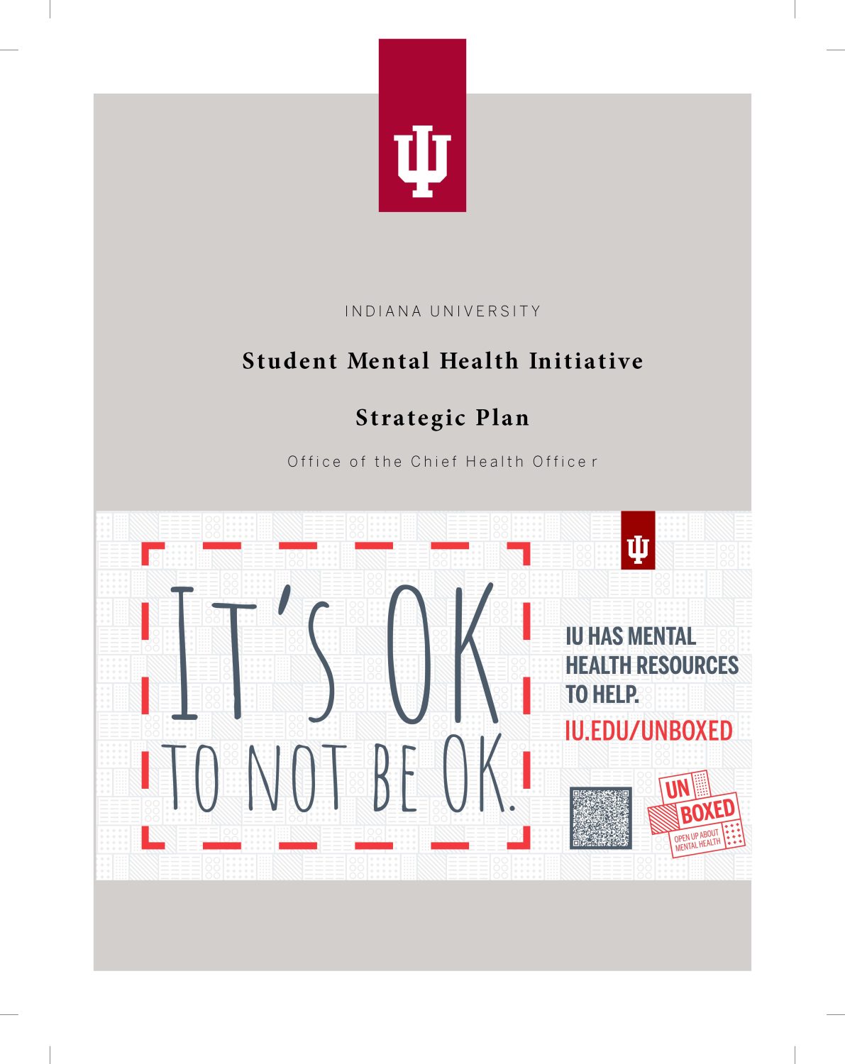 Cover image for Indiana University Student Mental Health Initiative Strategic Plan