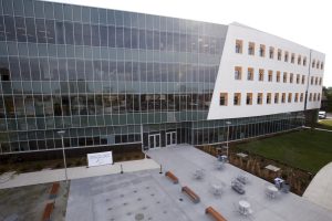 Image of the exterior of the Stone Family Center for Health Sciences.