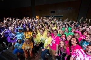 IU Indianapolis students at the annual dance marathon fundraiser for Riley’s Children Hospital.