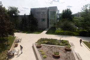 Image of a quad on the IU Northwest campus.