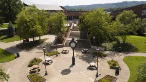 Aerial view of the Indiana University Southeast campus.