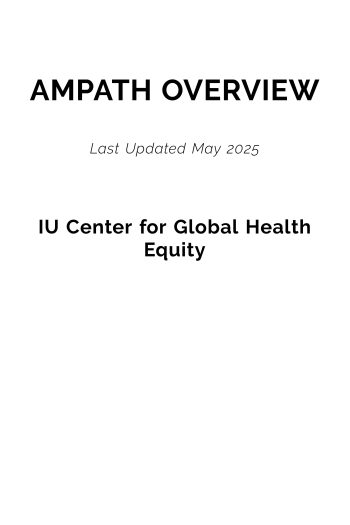 Cover image for AMPATH Overview