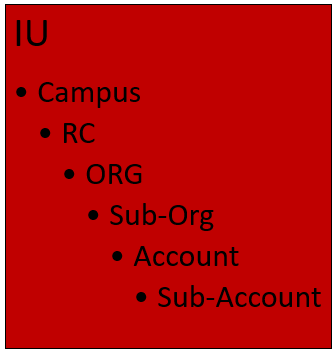 Illustration of the COA structure hierarchy at IU.