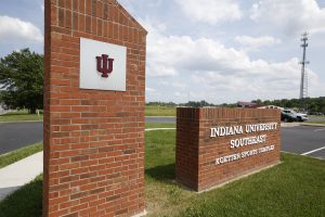 Image of an entrance sign into IU Southeast.
