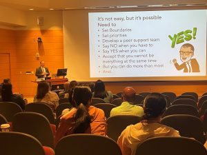 Naftali Kaminski, MD, speaks during Celebration of Science Day in May 2024.