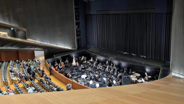 A photo of an orchestra pit.