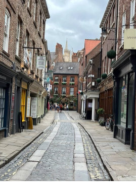 A photo of another medieval style street.