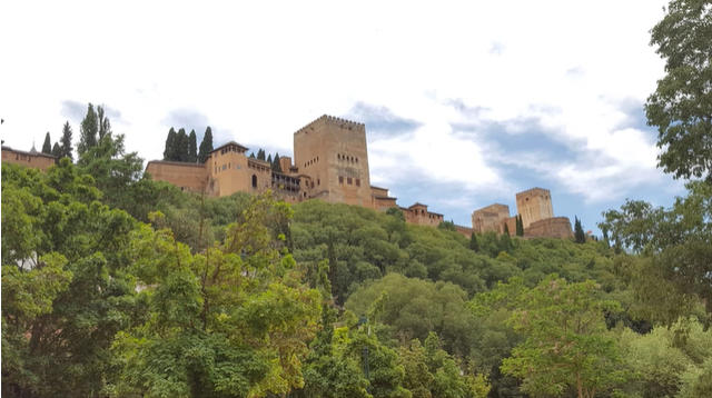 A photo of a building on a hill.