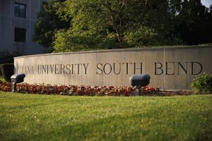 Image of the sign to enter IU South Bend.