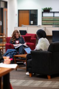 Law students studying in Inlow Hall at IU Indianapolis.