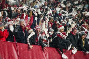 Fans during the game between the Purdue Boilermakers and the Indiana Hoosiers at Memorial Stadium.