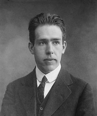 A photograph of Niels Bohr