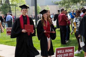 Graduates celebrate at IU Kokomo's Commencement.