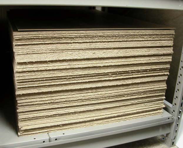 Stack of binder's board