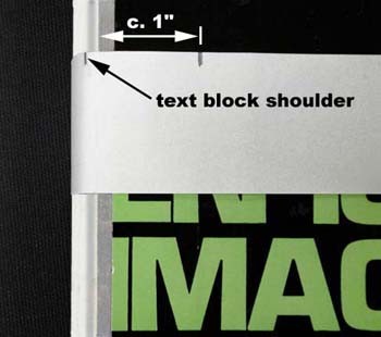 Marking the measurement between the shoulder and cover board edge