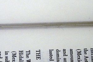 Close up of center fold