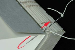 Attaching the endsheet