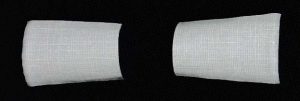 Endbands cut to size and curved